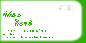 akos werb business card